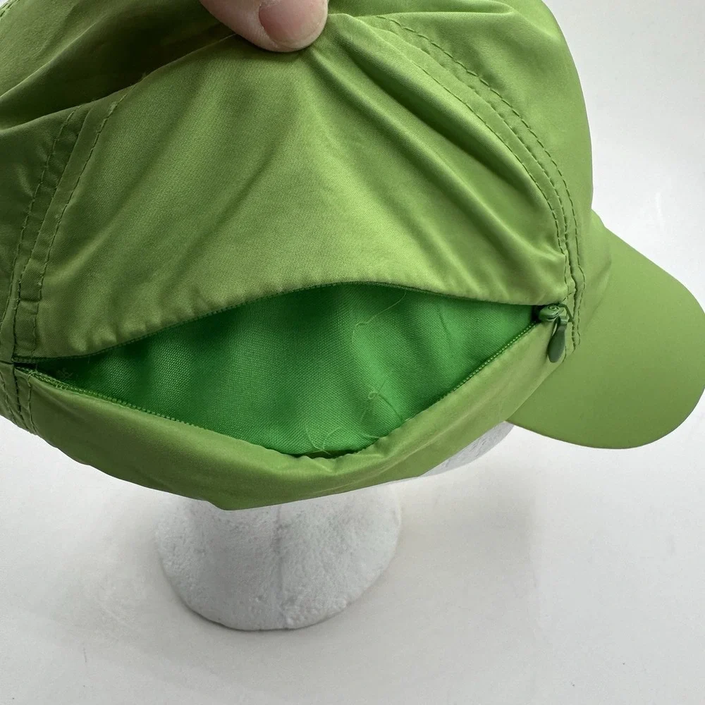 Nike Air Max Plus Tn AW84 Cap Green Tuned Air Running Hat Vtg Y2K Zip Pockets